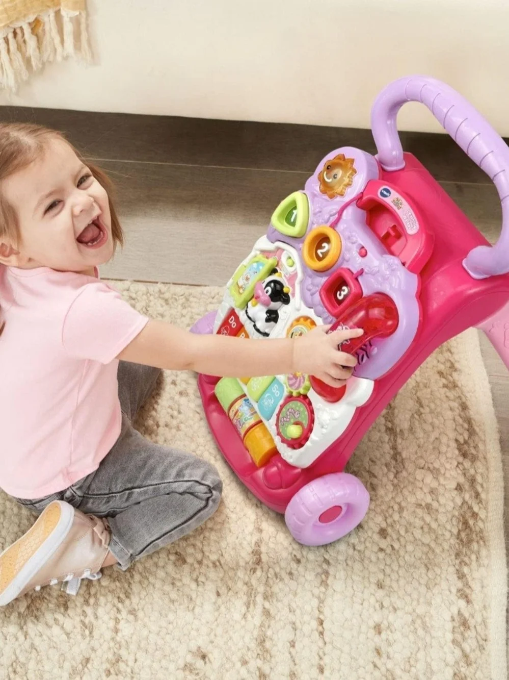 VTech Sit-to-Stand Learning Walker (Frustration Free Packaging), Pink